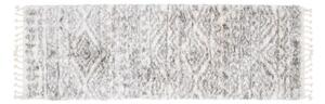 Kusový koberec shaggy Acama krémově šedý atyp 60x200cm