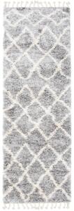 Kusový koberec shaggy Axaya šedý atyp 70x200cm