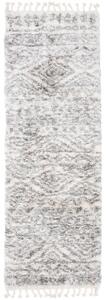 Kusový koberec shaggy Acama krémově šedý atyp 60x200cm
