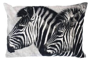 Obdélníkový sametový polštář se zebrami - 40*60cm