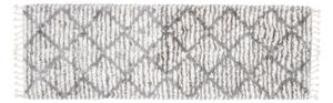 Kusový koberec shaggy Atika krémově šedý atyp 60x200cm