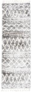 Kusový koberec shaggy Apache šedý atyp 60x200cm