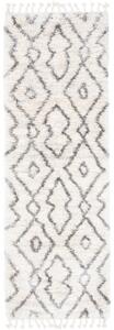 Kusový koberec shaggy Daren krémově šedý atyp 60x200cm