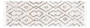 Kusový koberec shaggy Daren krémově šedý atyp 80x250cm