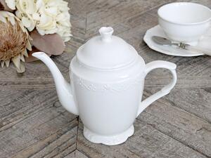 Porcelánová čajová konvice s krajkou Provence lace - 12*20 cm/ 0.9L