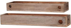Set 2ks dřevěných dekoračních podnosů Grim - 50*12*6/ 40*9*6 cm