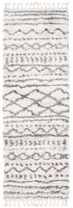 Kusový koberec shaggy Aron krémově šedý atyp 2 60x200cm