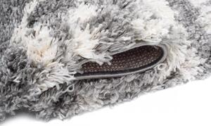 Kusový koberec shaggy Aron šedý atyp 70x200cm