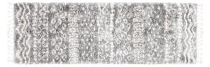 Kusový koberec shaggy Alsea tmavě šedý atyp 60x200cm