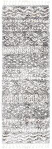 Kusový koberec shaggy Alsea tmavě šedý atyp 60x200cm
