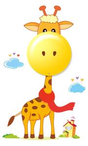 Dětské nástěnné svítidlo Giraffe, 1x žluté plastové stínítko, or