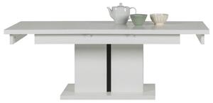 Konferenční stolek IVONA bílá, rozkládací 114-144 cm