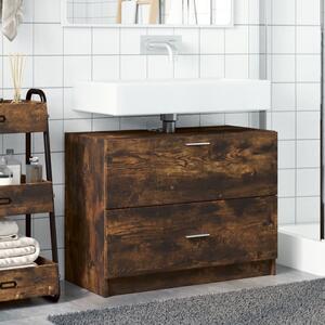 Skříňka pod umyvadlo kouřový dub 78x37x59 cm kompozitní dřevo
