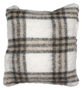 Károvaný polštář ve vlněném vzhledu wool look - 45*45*15cm