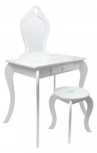 Moderní dětský toaletní stolek v bílé barvě
