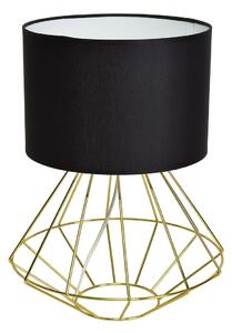 Stolní lampa Lupo, 1x černé textilní stínítko, g
