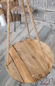 Závěsná dřevěná police/stolek Natural - Ø 50*85cm