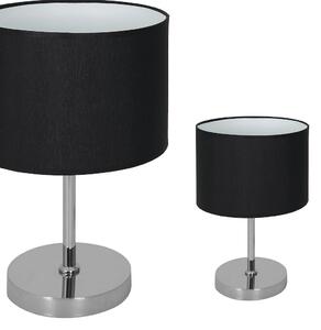 Stolní lampa Casino, 1x černé textilní stínítko, ch