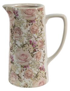 Keramický dekorační džbán s růžemi Rosien L - 20*13*25 cm