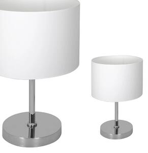 Stolní lampa Casino, 1x bílé textilní stínítko, ch