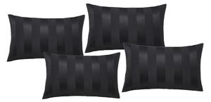 Saténové povlaky na polštáře v sadě 4 ks 75x50 cm So Soft Satin Stripe – Catherine Lansfield