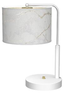 Stolní lampa Senso, 1x bílé/zlaté textilní stínítko, w