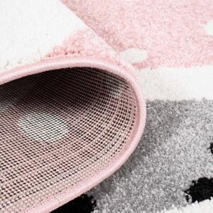 Pohádkový dětský koberec zajíček v růžové barvě Šířka: 120 cm | Délka: 160 cm