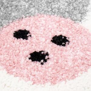 Pohádkový dětský koberec zajíček v růžové barvě Šířka: 120 cm | Délka: 160 cm