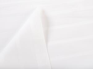 Biante Velký damaškový oválný ubrus DM-002 Bílý - proužky 6 a 24 mm 260x320 cm