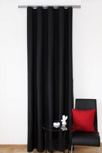 Moderní hotové závěsy černé barvy Délka: 250 cm