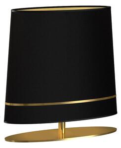 Stolní lampa Bootes, 1x černé/zlaté textilní stínítko, g
