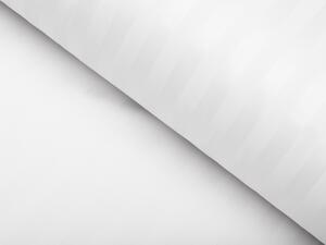 Biante Damaškový kulatý ubrus Atlas Gradl DM-006 Bílý - proužky 2 cm Ø 100 cm