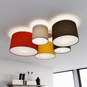 Lindby - Laurenz 5 Stropní Lampa Red/Yellow - Lampemesteren