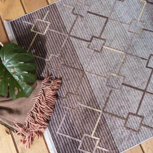 Moderní skandinávský koberec hnědé barvy Šířka: 80 cm | Délka: 150 cm