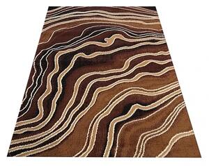 Originální hnědý vzorovaný koberec do obýváku Šířka: 120 cm | Délka: 170 cm