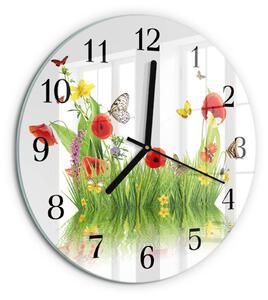Skleněné nástěnné hodiny Louka zsoc-fi30-00175225