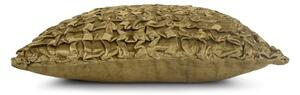 Zlatý sametový polštář se zdobením - 45*45*10cm