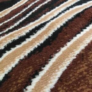 Originální hnědý vzorovaný koberec do obýváku Šířka: 120 cm | Délka: 170 cm