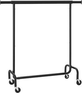 SONGMICS Pojízdný stojan na oděvy 150 x 160 cm černý