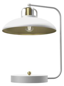 Stolní lampa Felix, 1x zlaté/bílé kovové stínítko, w/g