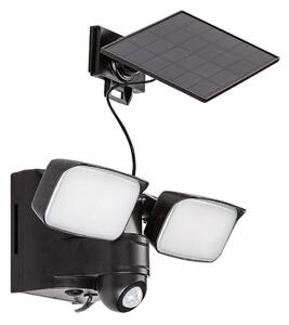 Rabalux 77091 - LED Solární nástěnné svítidlo LESZNO 2xLED/5W/3,7V IP54 černá