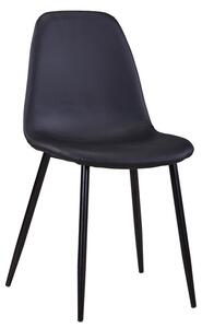 Jídelní židle Loof, černá ekokůže