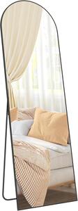 SONGMICS Stojací zrcadlo zaoblené 160 x 50 cm černá