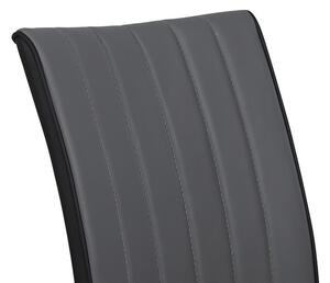 Jídelní židle Vertical, šedá/černá ekokůže