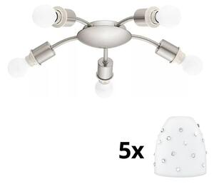 Eglo - LED Stropní svítidlo MY CHOICE 5xE14/4W/230V chrom/bílá