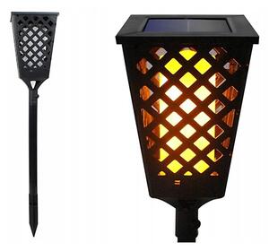 LED Solární lampa se senzorem LED/0,6W/5,5V IP65 2000 mAh 107 cm černá