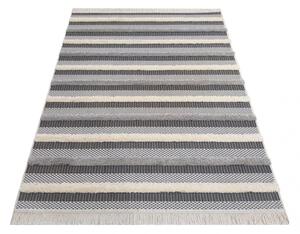 Pruhovaný skandinávský koberec s ozdobnými třásněmi Šířka: 120 cm | Délka: 170 cm