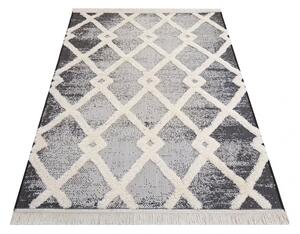 Moderní skandinávský koberec se vzorem šedé barvy Šířka: 120 cm | Délka: 170 cm