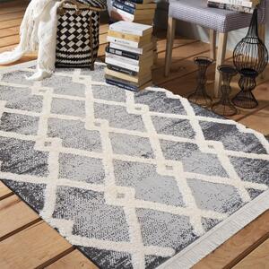 Moderní skandinávský koberec se vzorem šedé barvy Šířka: 160 cm | Délka: 230 cm