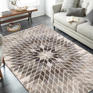 Originální vzorovaný koberec béžové barvy Šířka: 120 cm | Délka: 170 cm
